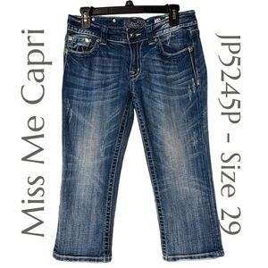 Miss Me Blue Cropped Jeans